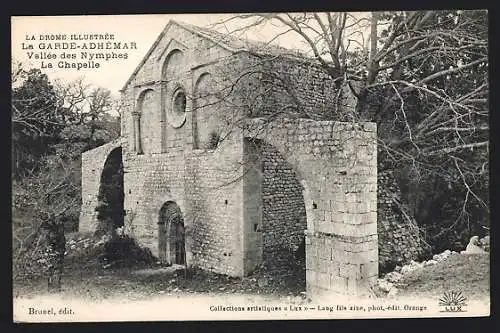 AK La Garde-Adhémar, Vallée des Nymphes, La Chapelle