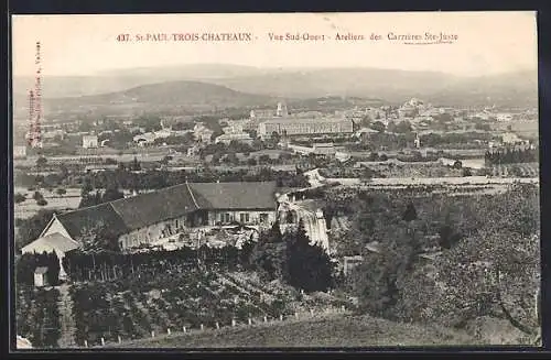 AK St-Paul-Trois-Châteaux, Vue Sud-Ouest, Ateliers des Carrières Ste-Juste