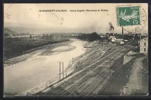 AK St-Rambert-d`Albon, Usine Cognat et panorama du Rhône