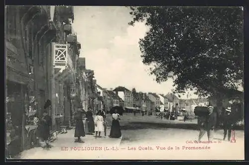 AK Le Pouliguen, Les Quais. Vue de la Promenade