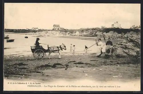 AK Préfailles, La Plage du Cormier où la Pêche est abondante, on s`y rend en voiture à âne