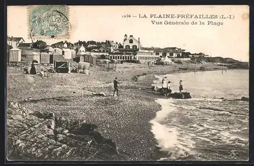 AK La Plaine-Préfailles, Vue Générale de la Plage