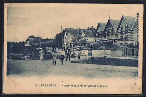 AK Préfailles, L`Hôtel de la Plage et l`Avenue de la Mer