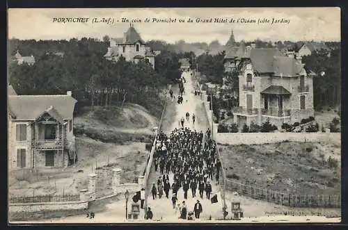 AK Pornichet, Un coin de Pornichet vu du Grand Hôtel de l`Océan, côté Jardin