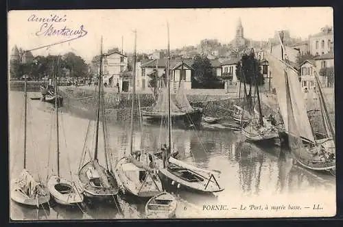 AK Pornic, Le Port à marée basse