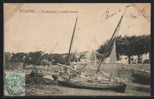 AK Pornic, Avant-port à marée basse