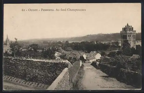 AK Oudon, Panorama, Au fond Champtoceaux