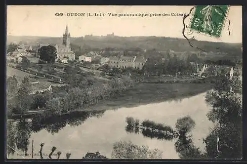 AK Oudon, Vue panoramique prise des Coteaux