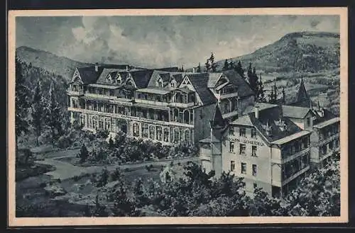 Künstler-AK Schierke / Harz, Kaufmanns-Erholungsheim Brocken Scheideck