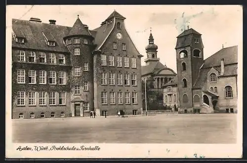 AK Aalen /Württ., Bohlschule und Turnhalle