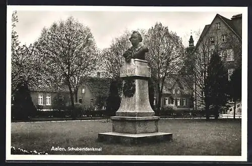 AK Aalen, Partie am Schubartdenkmal