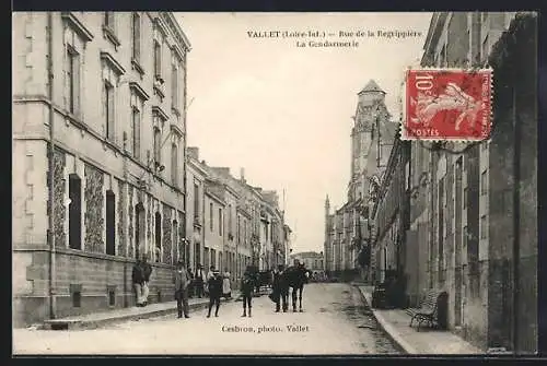 AK Vallet, Rue de la Regrippière et la Gendarmerie