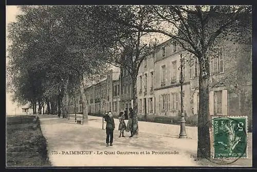 AK Paimboeuf, Le Quai Gautreau et la Promenade