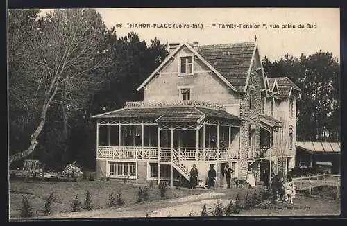 AK Tharon-Plage, Family-Pension, vue prise du Sud