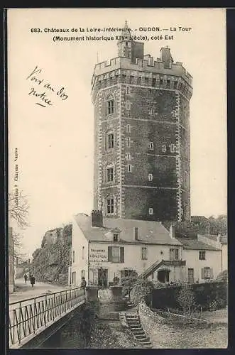 AK Oudon, La Tour, Monument historique XIVe siècle, côté Est