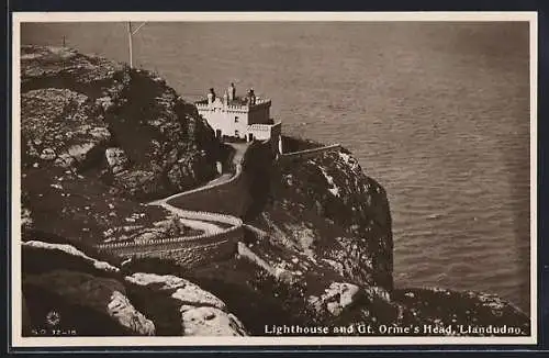 AK Llandudno, Lighthouse and Gt. Orme`s Head