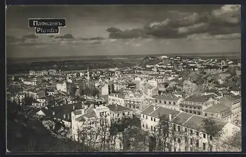 AK Plovdiv, Ortsansicht aus der Vogelschau