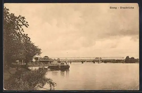 AK Esseg, Blick auf die Draubrücke