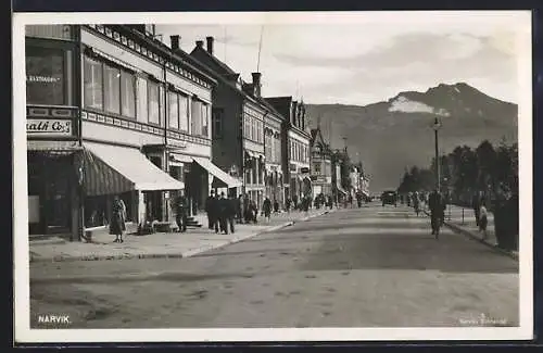 AK Narvik, Strassenpartie im Ort