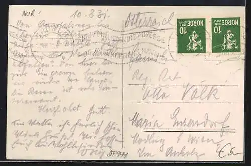 AK Tromso, Ortsansicht aus der Vogelschau