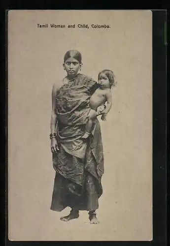 AK Colombom Tamil Woman and Child