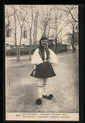 AK Salonique, Grieche in Volkstracht 1916