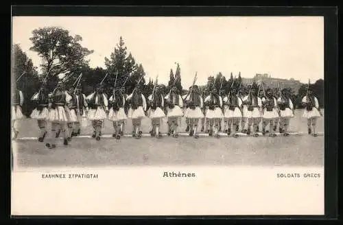 AK Athènes, Griechische Soldaten