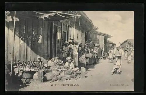 AK The Fruit Stall, Indian market scene