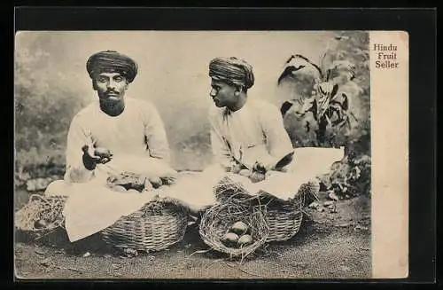 AK Indien, Hindu Fruit Seller, Hindu Obsthändler