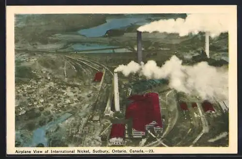 AK Sudbury /Ontario, Airplane View of International Nickel