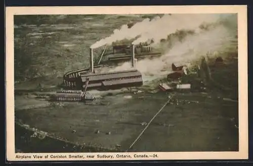 AK Sudbury /Ontario, Airplane View of Coniston Smelter