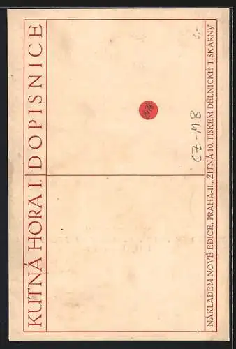 AK Kutná Hora, Mestsky Znak, Fresko v Kapli Hasplírské v Kostele Sv. Barbory