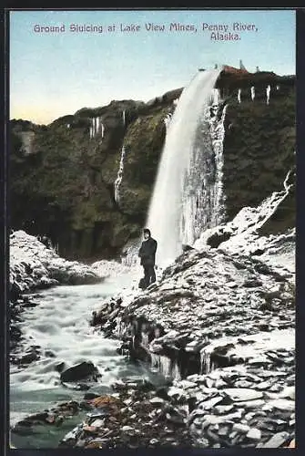 AK Penny River, AK, Ground Sluicing at Lake View Mines