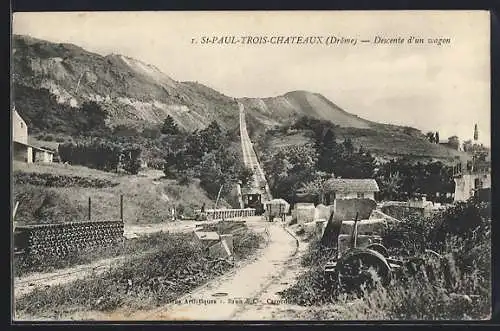 AK St-Paul-Trois-Chateaux, Descente d`un wagon