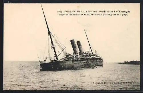 AK Saint-Nazaire, La Paquebot Transatlantique La Champagne