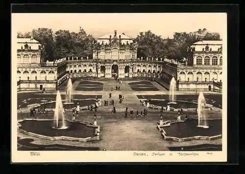 Foto-AK Walter Hahn, Dresden, Nr. 1605: Dresden, Zwinger mit Wallpavillon