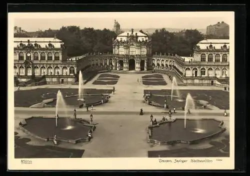 Foto-AK Walter Hahn, Dresden, Nr. 10656: Dresden, Zwinger Wallpavillon