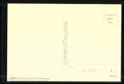 Foto-AK Walter Hahn, Dresden, NR. 7877: Blick vom Bad Weisser Hirsch