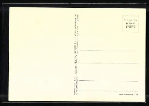 Foto-AK Walter Hahn, Dresden, Nr. 13100: Lilienstein, Panorama des Elbsandsteingebirges