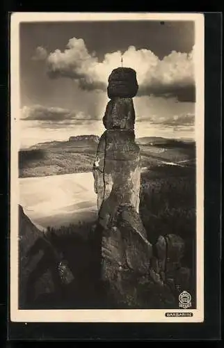 Foto-AK Walter Hahn, Dresden, Nr. 615: Bergsteiger an der Barbarine