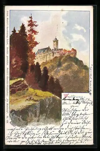 AK Eisenach, Blick auf die Wartburg