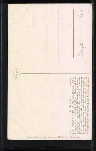 Künstler-AK Stengel & Co. Nr. 29193, J.L.E. Meissonier: Junger Maler zeigt einem interessierten Käufer seine Werke