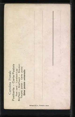 Lithographie Italienisches Paar, Volkstanz