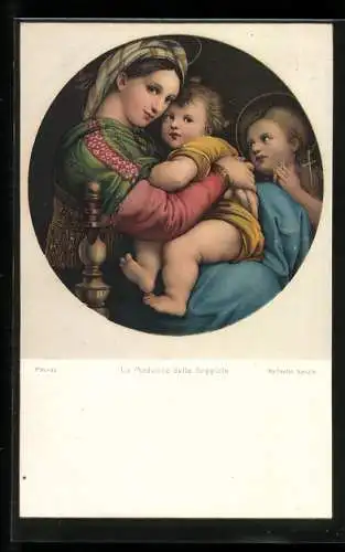 Künstler-AK Stengel & Co. Nr. 29827A: Madonna della Sedia von Raphael