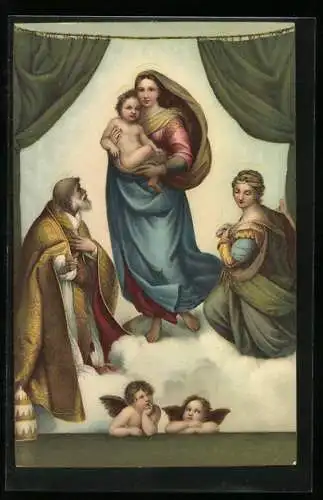 Künstler-AK Stengel & Co. Nr.: 29712, Raffaello Sanit, Die Sixtinische Madonna