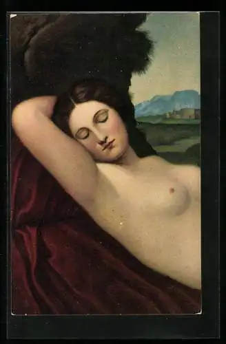 Künstler-AK Stengel & Co. Nr. 29669: Schummernde Venus von Giorgione