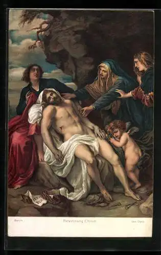 Künstler-AK Stengel & Co. Nr. 29737: Beweinung Christi nach Van Dyck