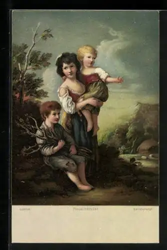 Künstler-AK Stengel & Co. Nr.29948: Rustic children von Gainsborough