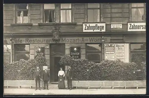 Foto-AK München-Au, Restaurant Mozart von Alois Wörndl, Häberlestrasse 2