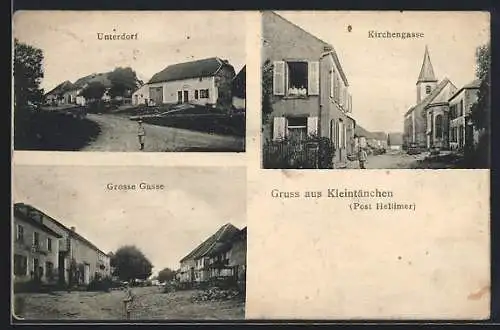 AK Kleintänchen, Kirchengasse, Grosse Gasse, Unterdorf